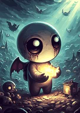 Cute Demon Holding Glowing Orb