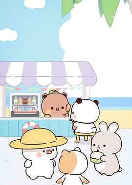 Cute Cartoon Animals Beach