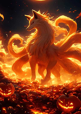 Nine-tailed fox pumpkins