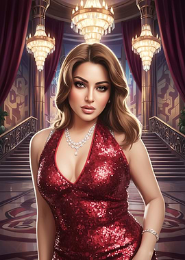 Lady In Red: Urvashi Rautela. Indian actress and model