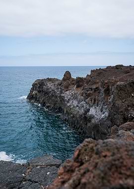 Rocky Coastline Meets the Ocean