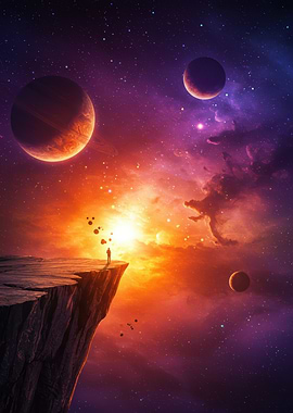 Cosmic Cliffside Contemplation