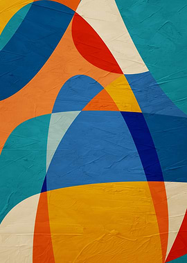 Abstract Colorful Geometric Painting