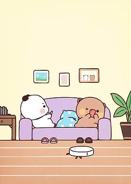 Cute Bears Relaxing Home