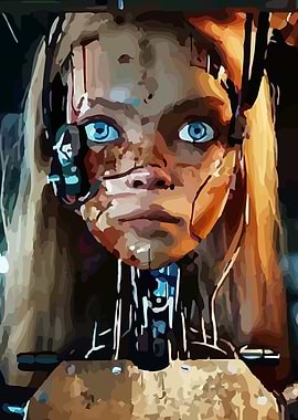 Cyborg Girl Portrait