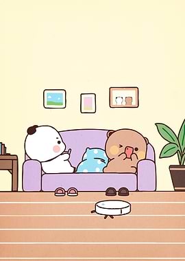 Cute Bears Relaxing Home