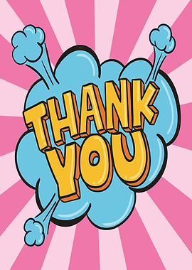 Thank You Pop Art Illustration