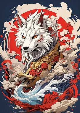 Japanese Fox Red Accents