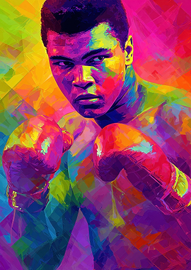 Muhammad Ali Colorful Portrait