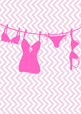 Pink Bikini Clothesline