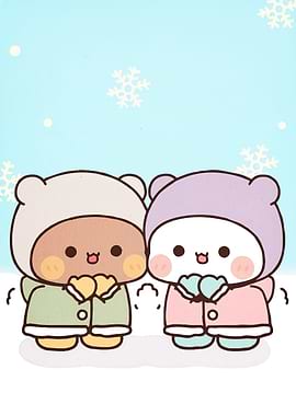 Winter Cartoon Characters Snow