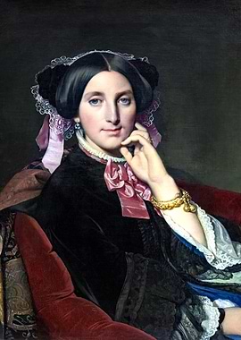 Portrait of a Woman with Pink Ribbon