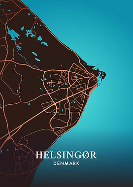 Helsingor Map Art