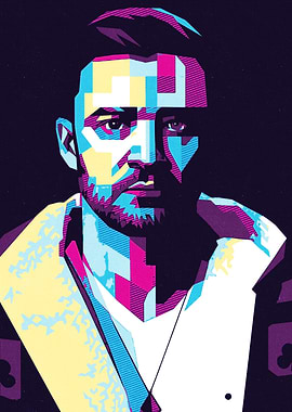 Colorful Portrait Illustration of a Man