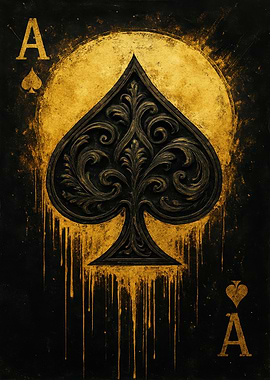 Ace of Spades Golden Card