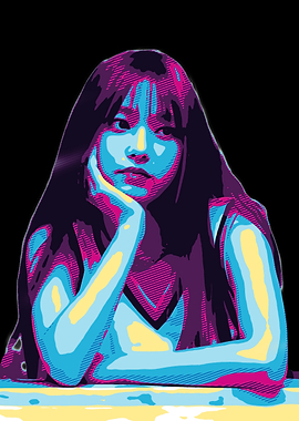 Pop Art Portrait of a Young Woman