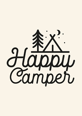 Happy Camper Camping Graphic