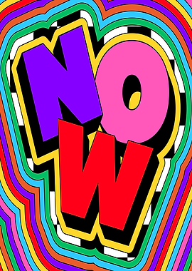 Colorful 'NOW' Pop Art Illustration