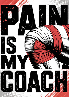 Pain is my coach motivational poster