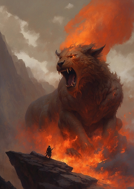 Fiery Beast Confrontation