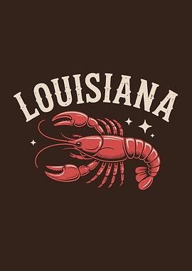 Louisiana Crawfish Crab Graphic
