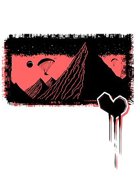 Mountain Paragliding Heart