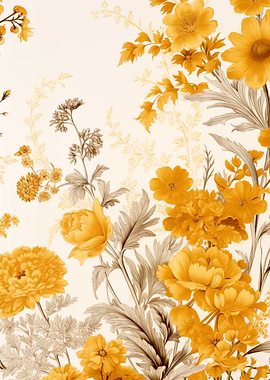 Yellow and Beige Flowers