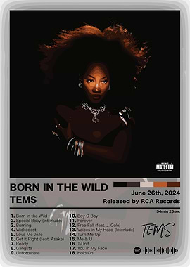 Tems - Born in the Wild Album Cover