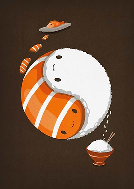 Sushi Yin Yang Food Art