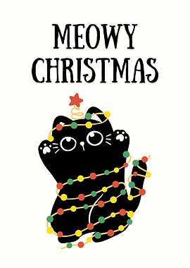 Meowy Christmas Cat Holiday