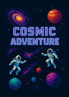 Cosmic Adventure Pixel Art