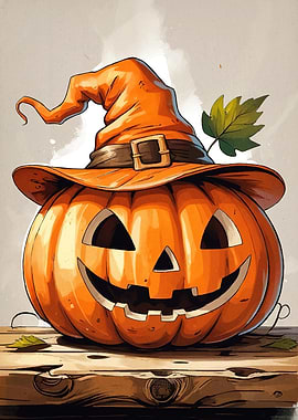 Halloween Pumpkin Witch