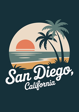 San Diego, California Beach Scene