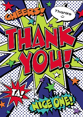 Thank You Pop Art Card