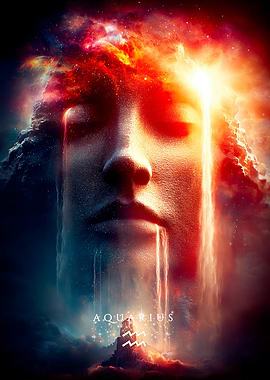 Aquarius Zodiac Sign Digital Art