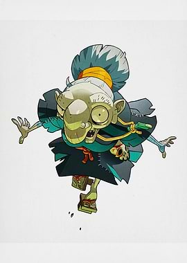 Cartoonish Old Woman Character Illustration