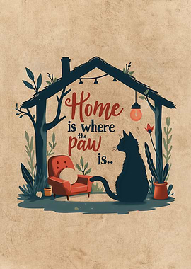 Home is where the paw is Cat Lover