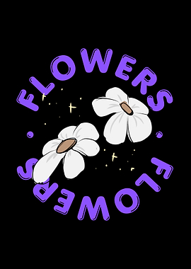 Floral Design with Bold Purple Text