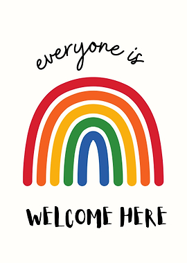 Everyone is Welcome Here Rainbow