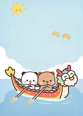 Cute Bears Dragon Boat
