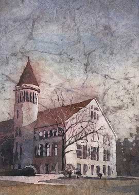 Orton Hall on OSU Oval at The Ohio State University college dorm decor graduation present alumni gift Columbus, OH