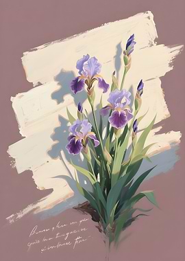 Iris Flowers Painting