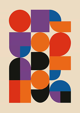 Geometric Shapes Composition