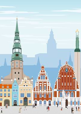Riga Travel Print