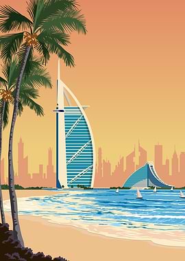 Dubai Travel Poster