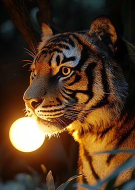 Tiger with Glowing Orb