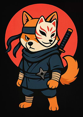 Ninja Shiba Inu Mask