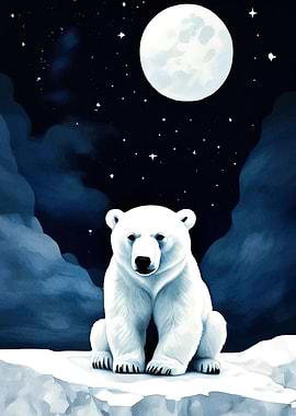 Polar Bear Moonlight