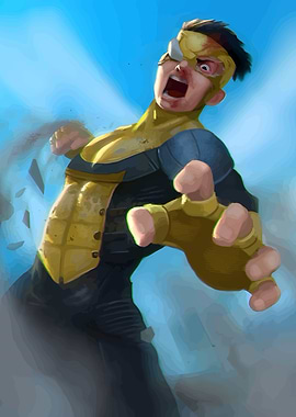 Invincible Character Screaming in Distress