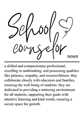 School Counselor Definition Art Print